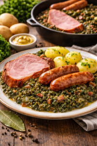 Grünkohl mit Kassler und Würstchen